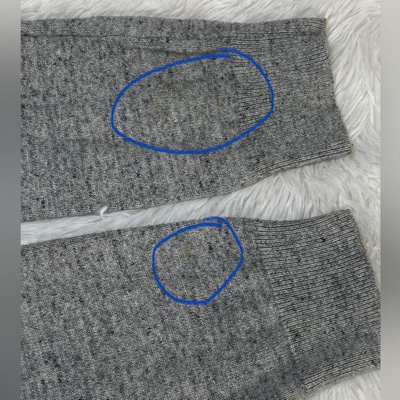 Express V-Neck Sweater Pullover Embroidered Logo Gray Cotton men’s  Size L - Picture 15 of 15